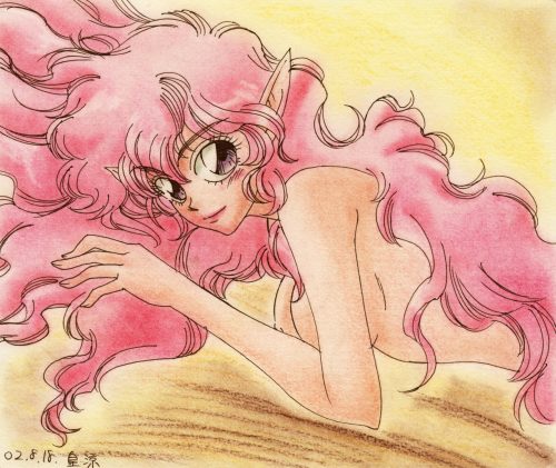 ピンク髪女の子